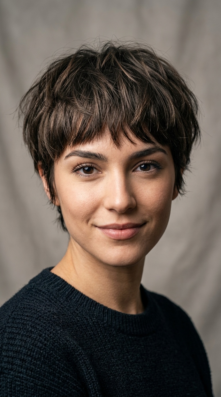 Fringed Messy Bowl Cut