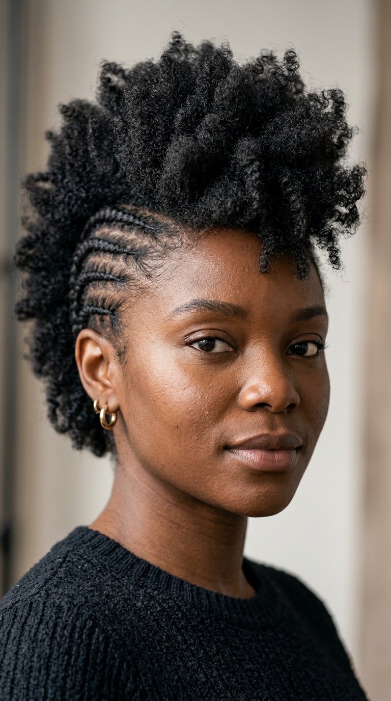 Fro-Hawk with Side Braids