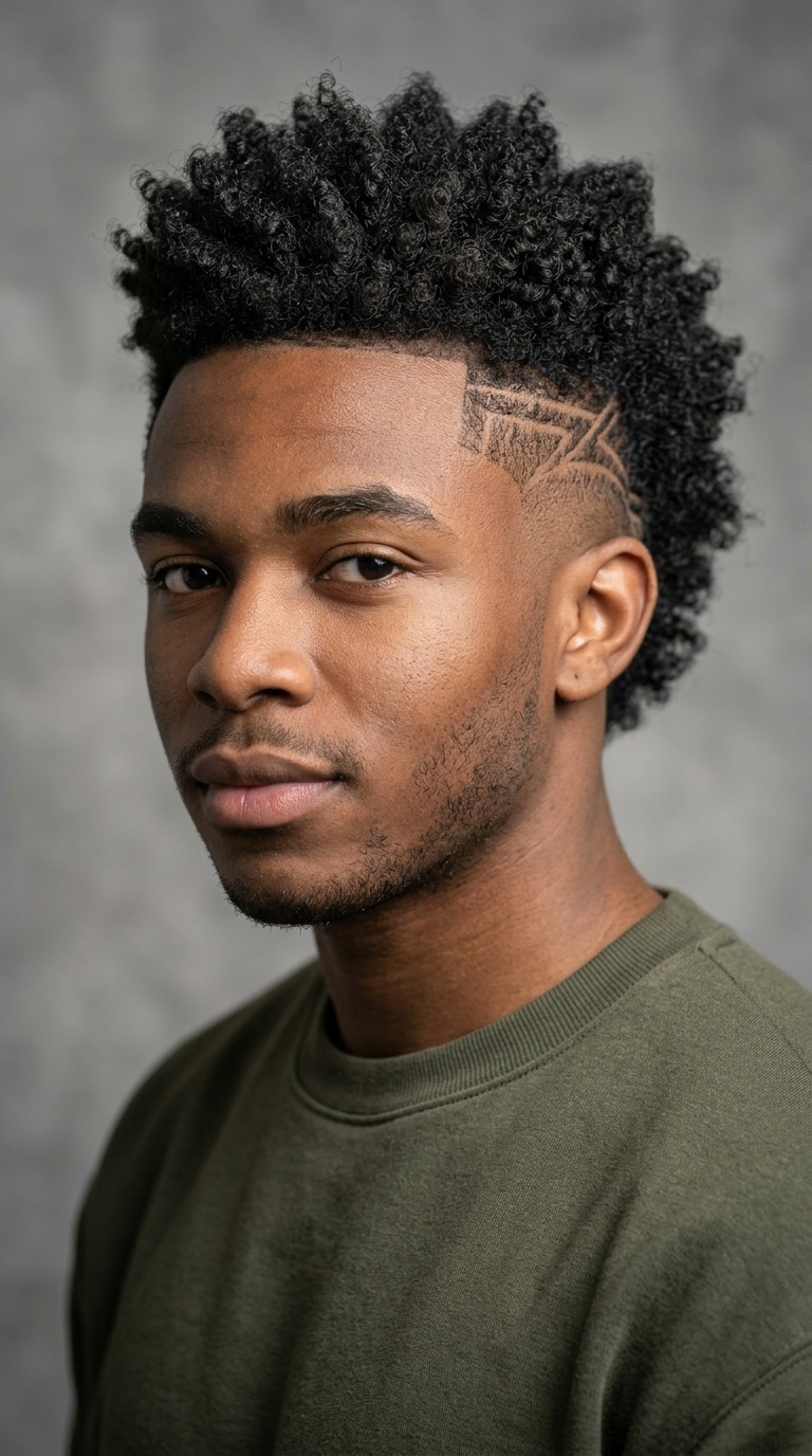 Frohawk with Geometric Patterns