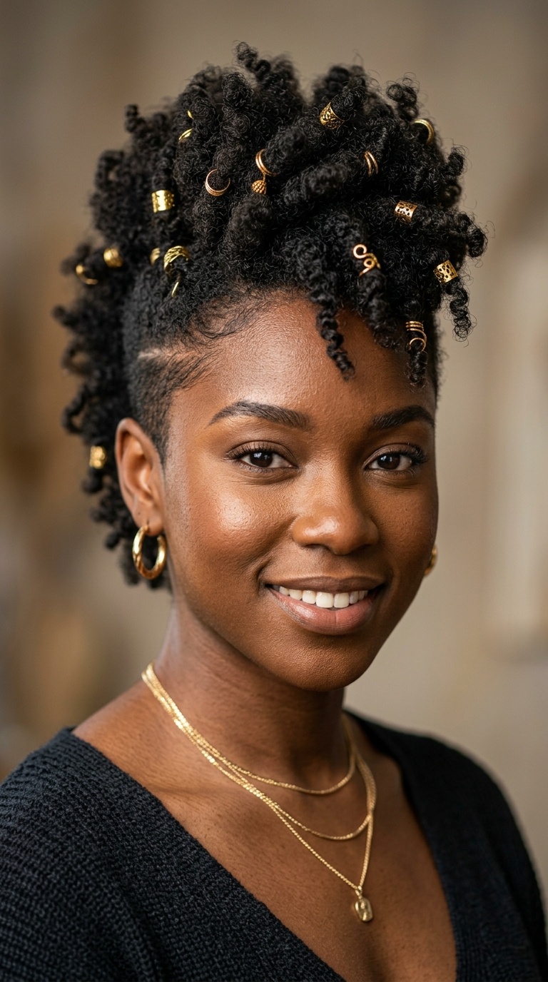 Frohawk with Gold Accessory Accents