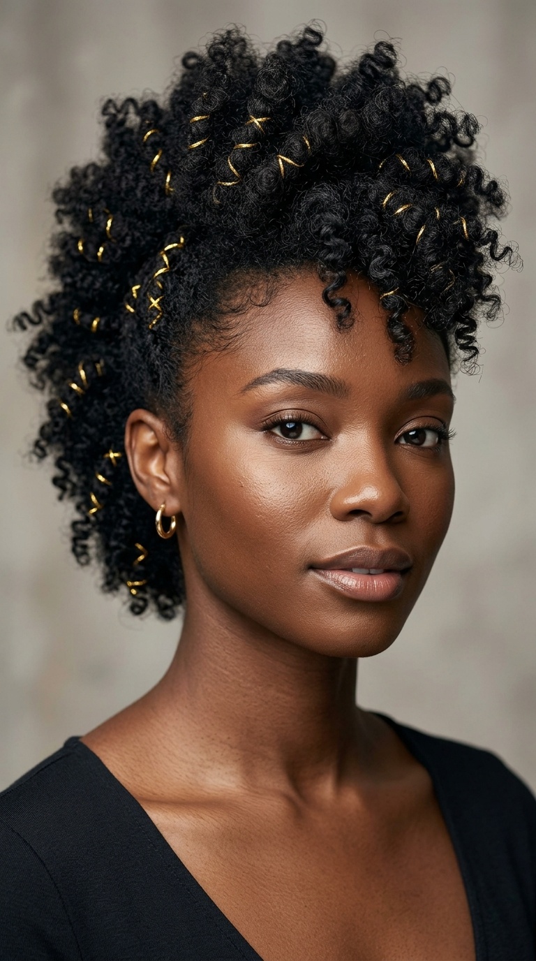 Frohawk with Gold Thread Accents