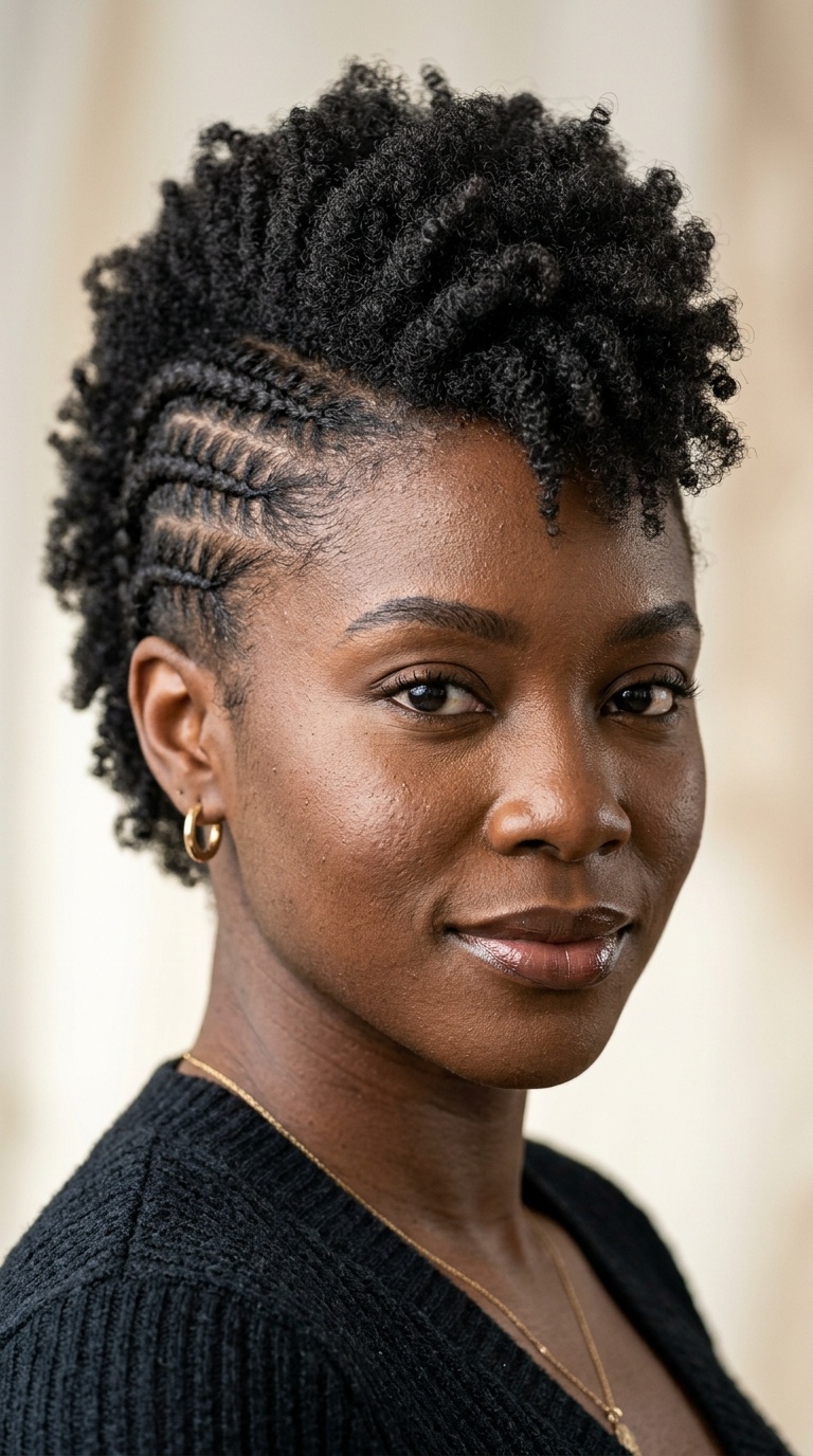 Frohawk with Side Braids