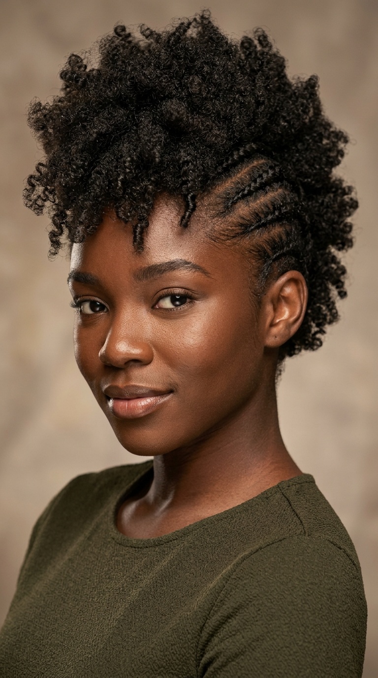 Frohawk with Side Cornrows