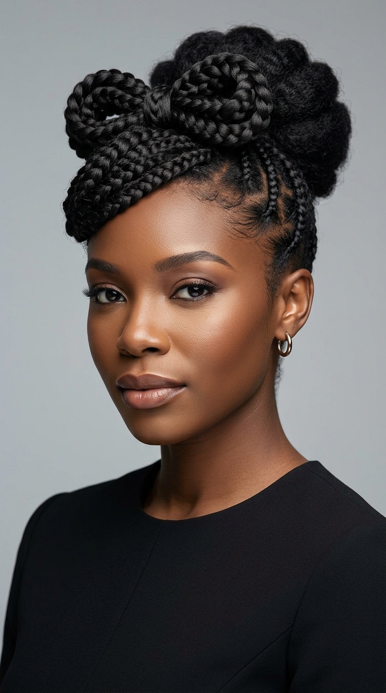 Front-Braid Bow Updo