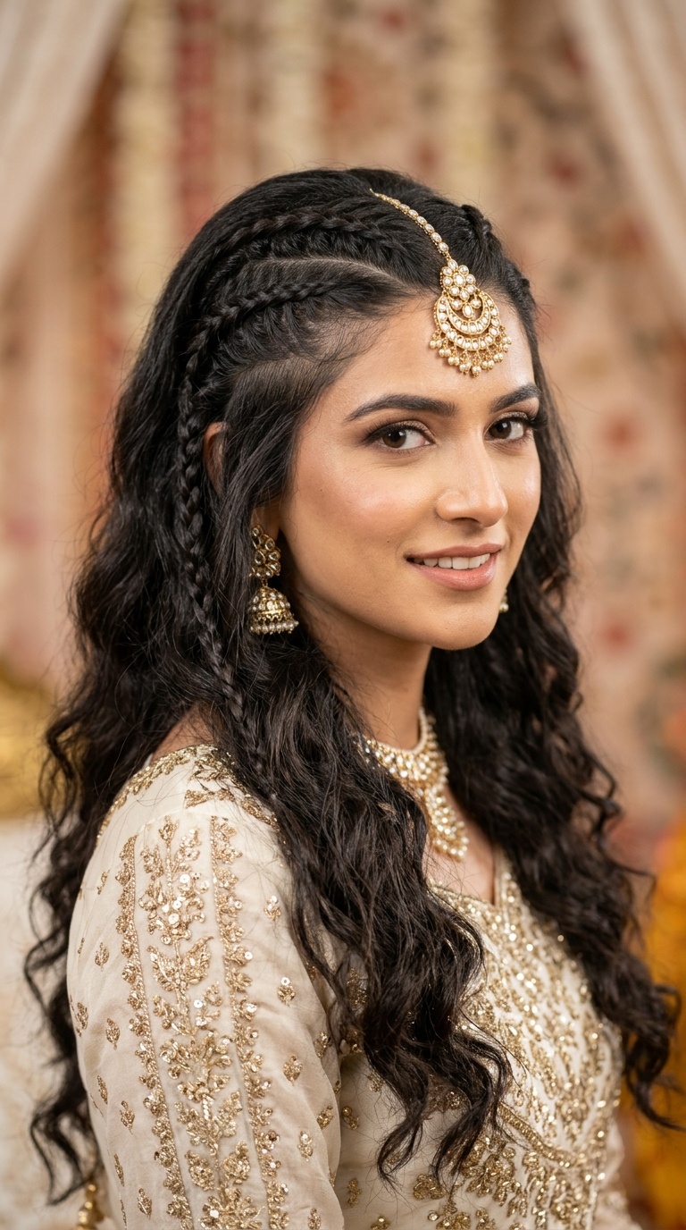 Front Braided Open Hair