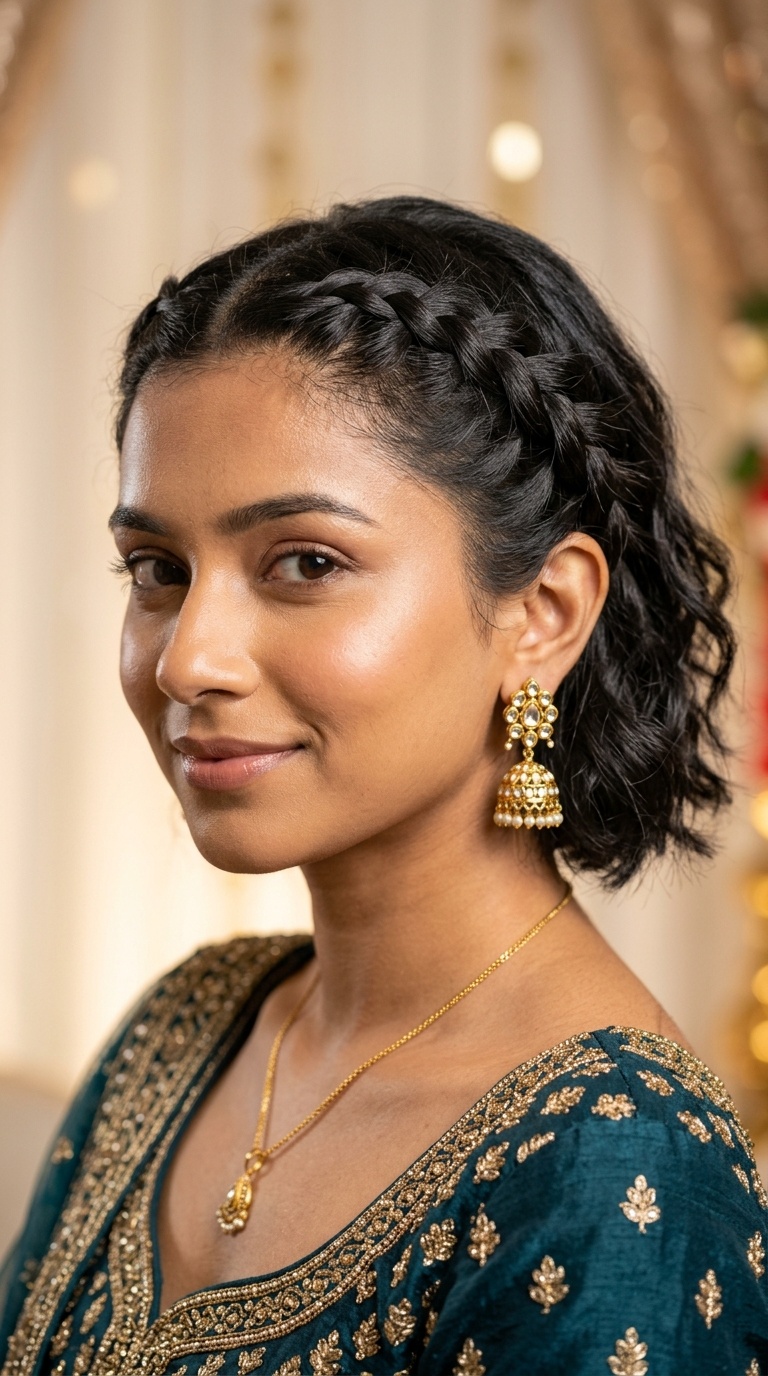 Front Dutch Braid with Loose Ends