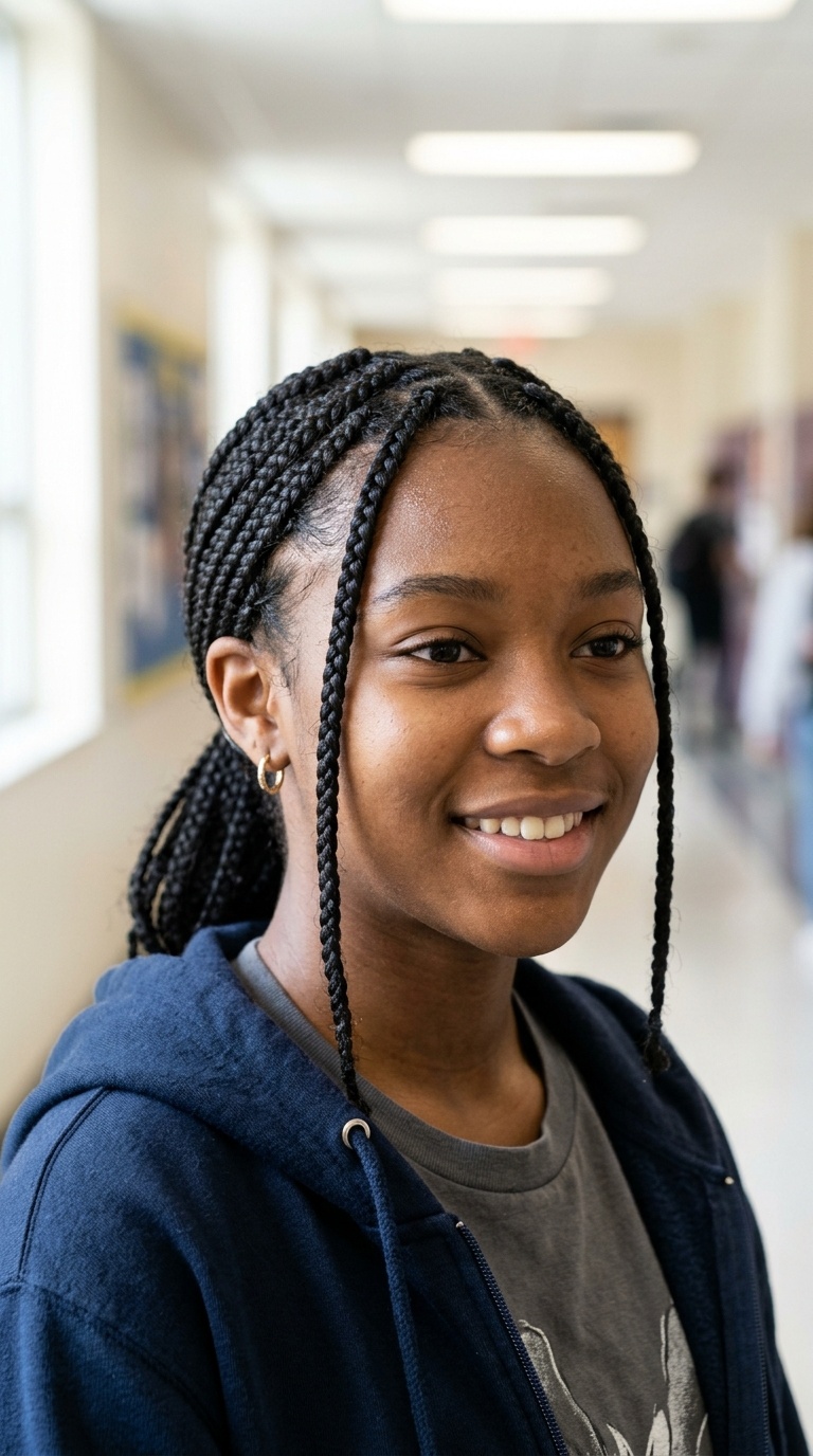 Front Face-Framing Braids