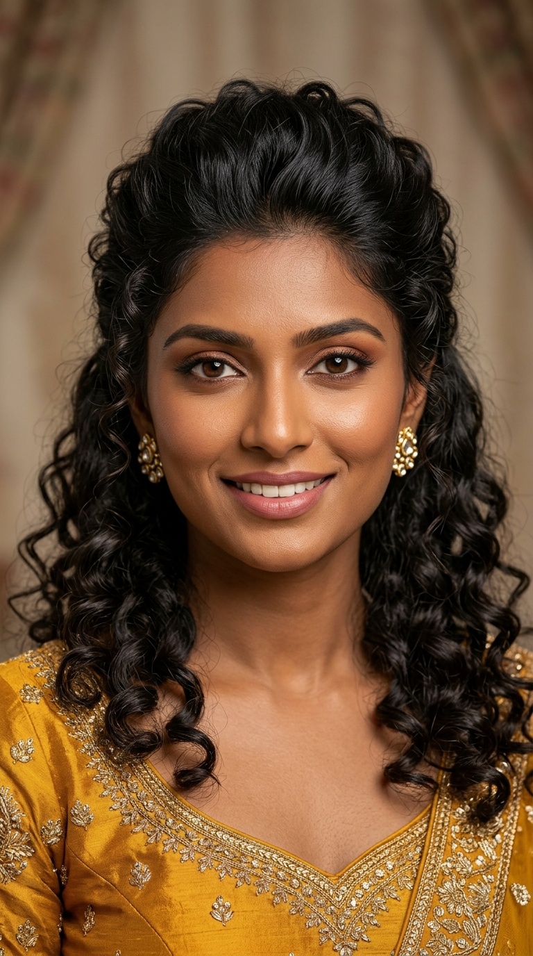 Front Puff with Open Curls