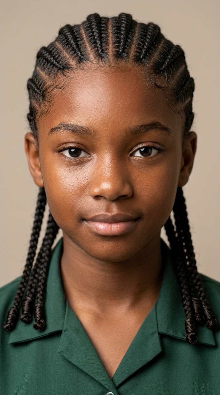 Front-to-Back Micro Cornrows