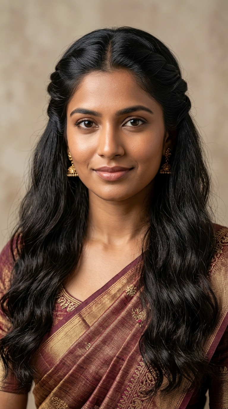 Front Twist with Open Hair