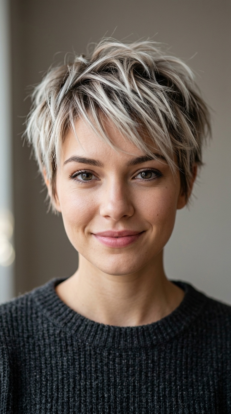Frosted Tips with Choppy Layers