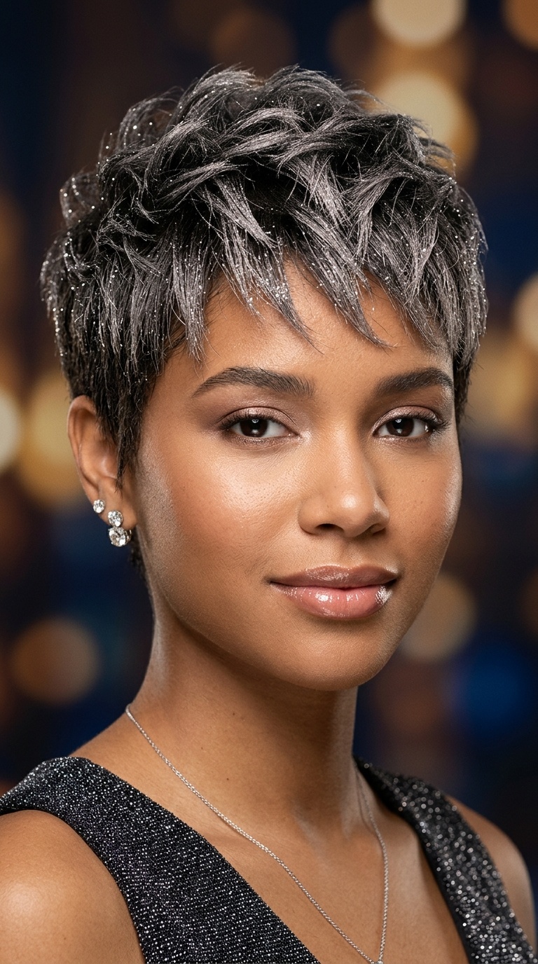 Frosted Tips with Diamond Dust