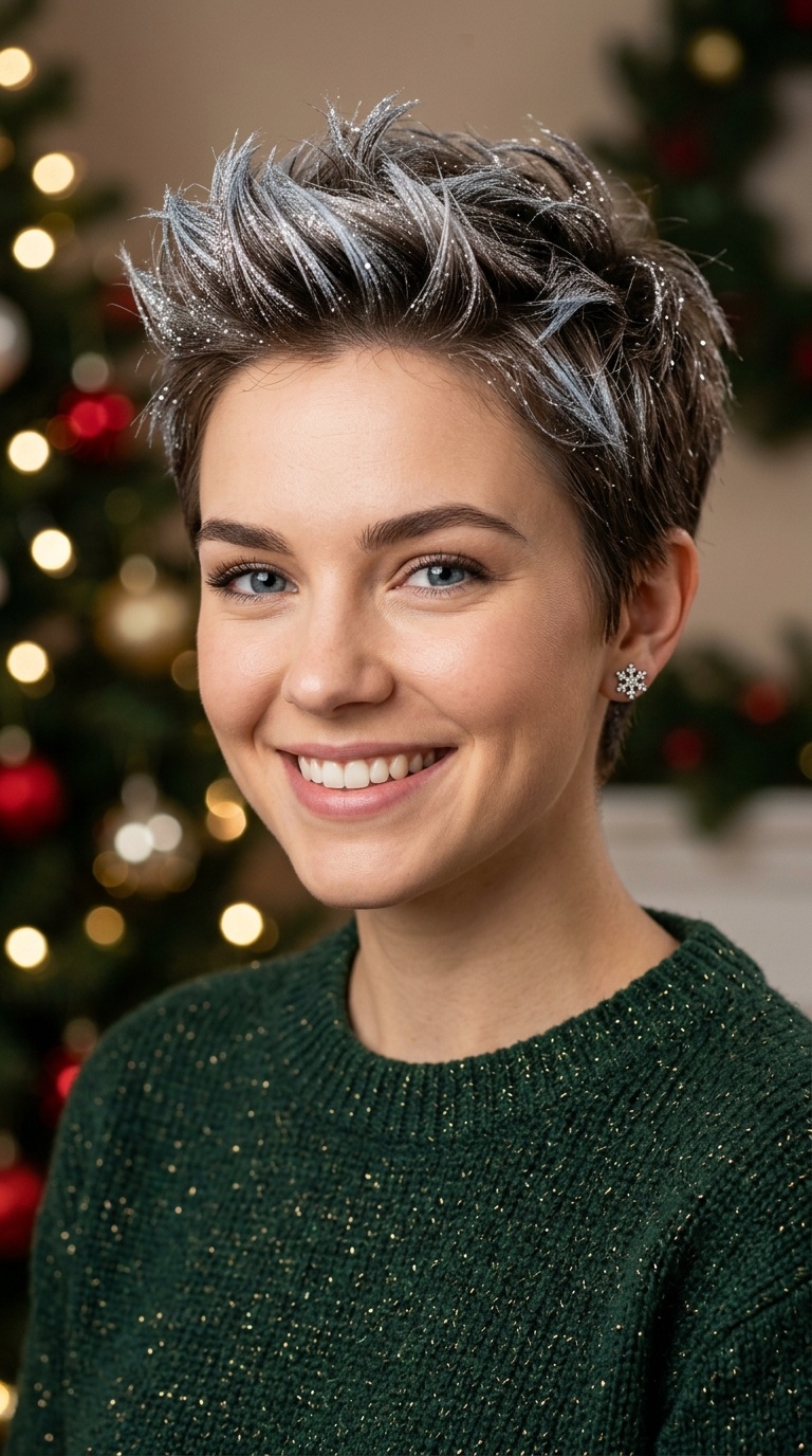 Frosted Tips with Temporary Spray