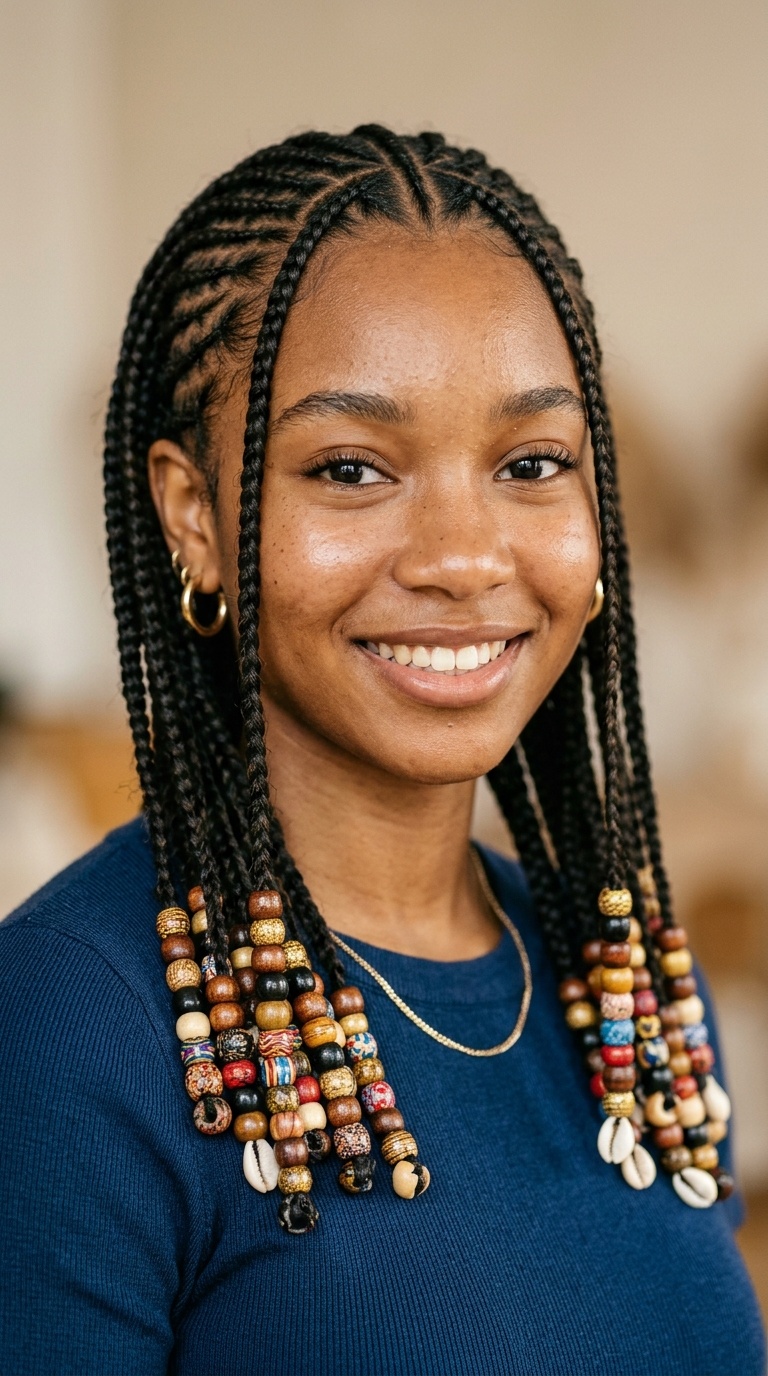 Fulani Braids with Beads