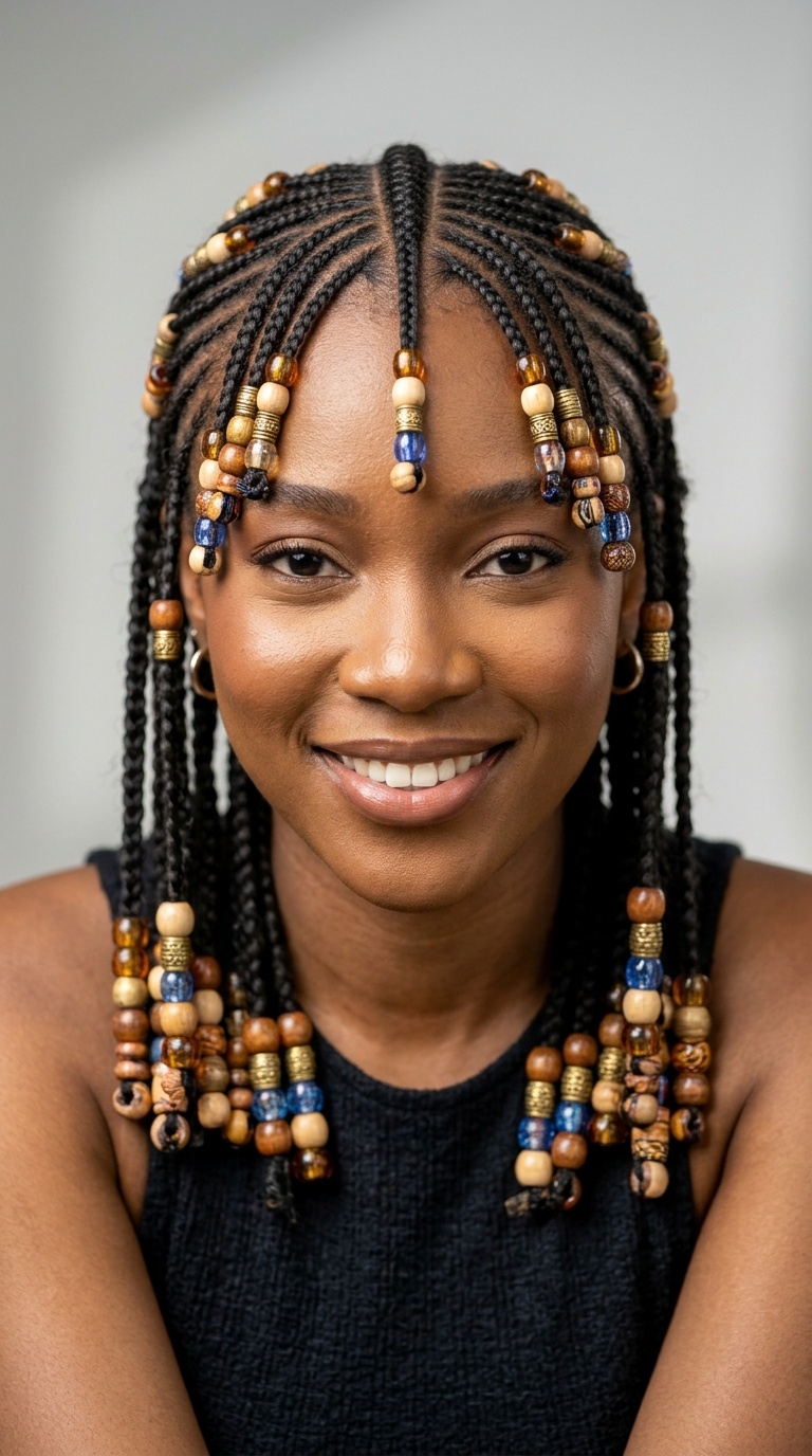 Fulani Braids with Beads