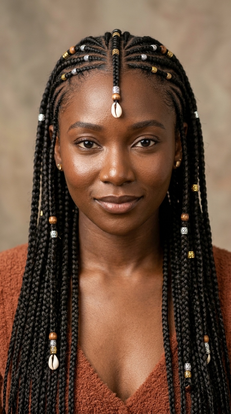 Fulani Braids with Beads