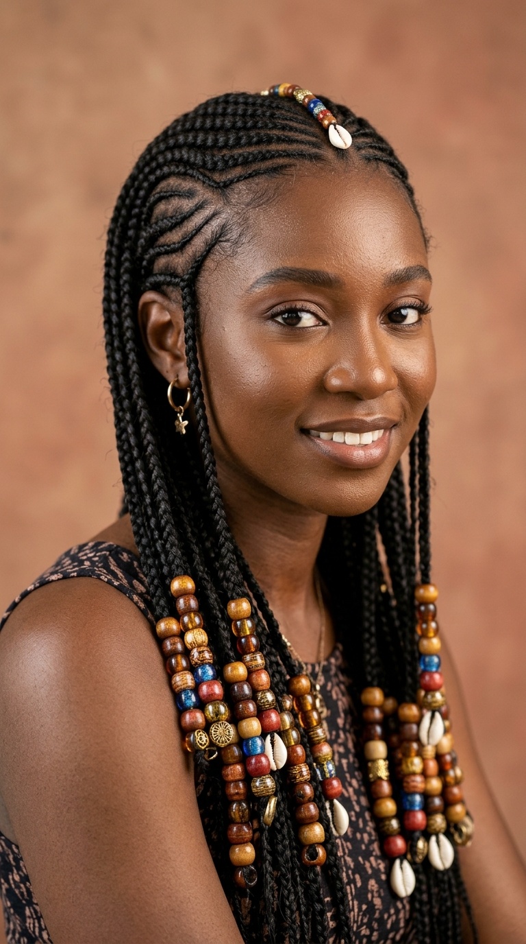 Fulani Braids with Beads