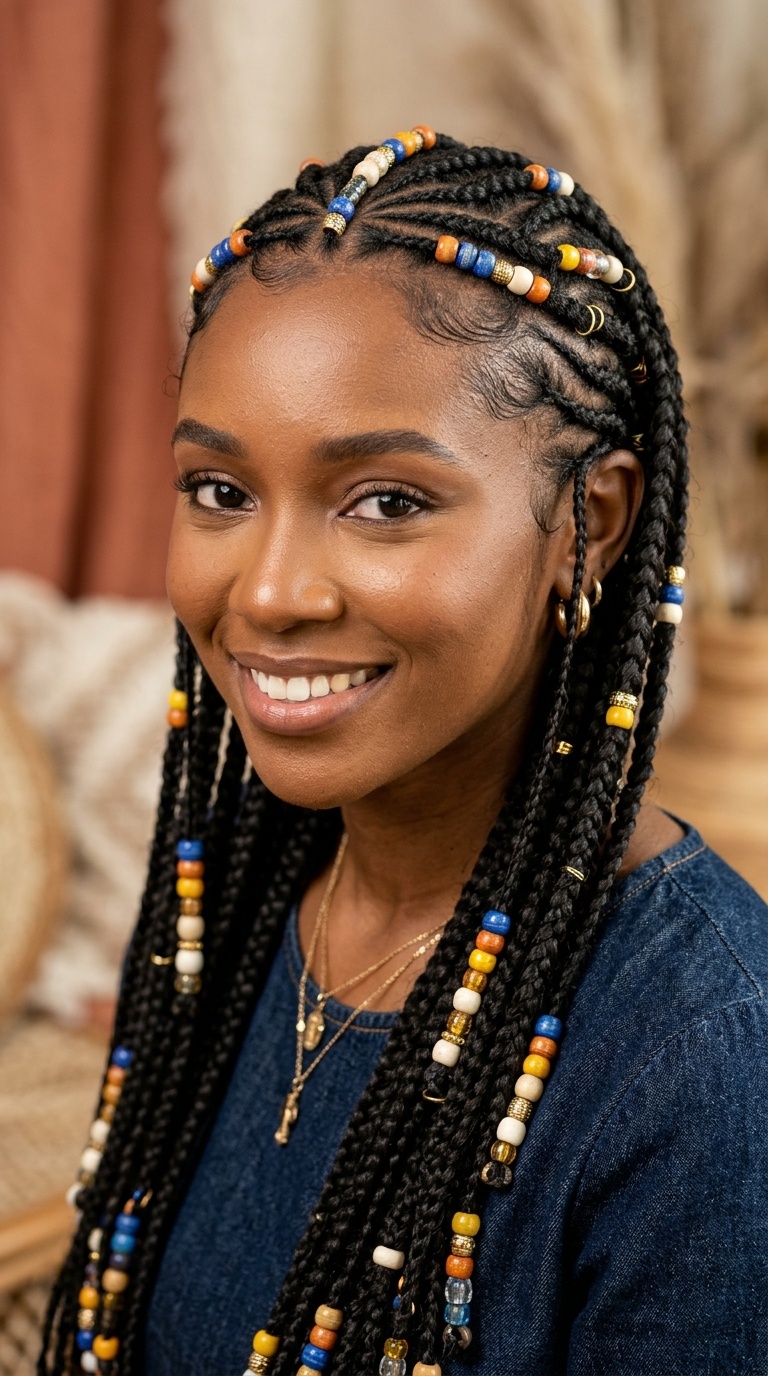 Fulani Braids with Beads