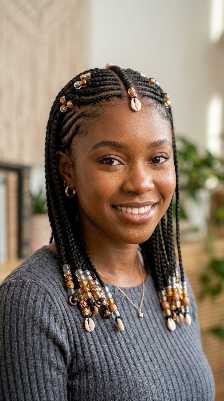 Fulani Braids with Beads