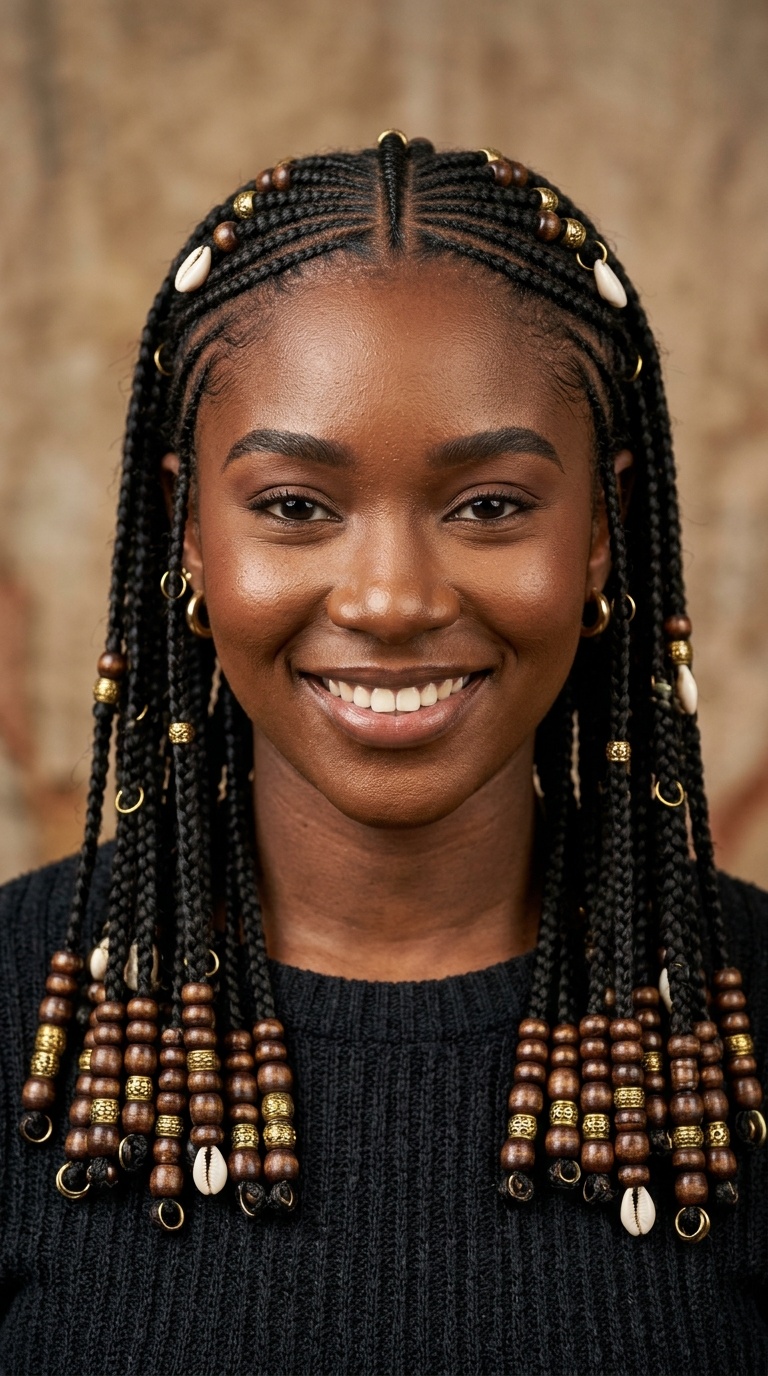 Fulani Braids with Beads