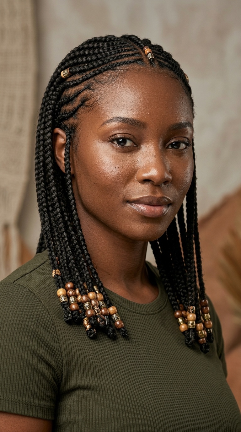 Fulani Braids with Beads