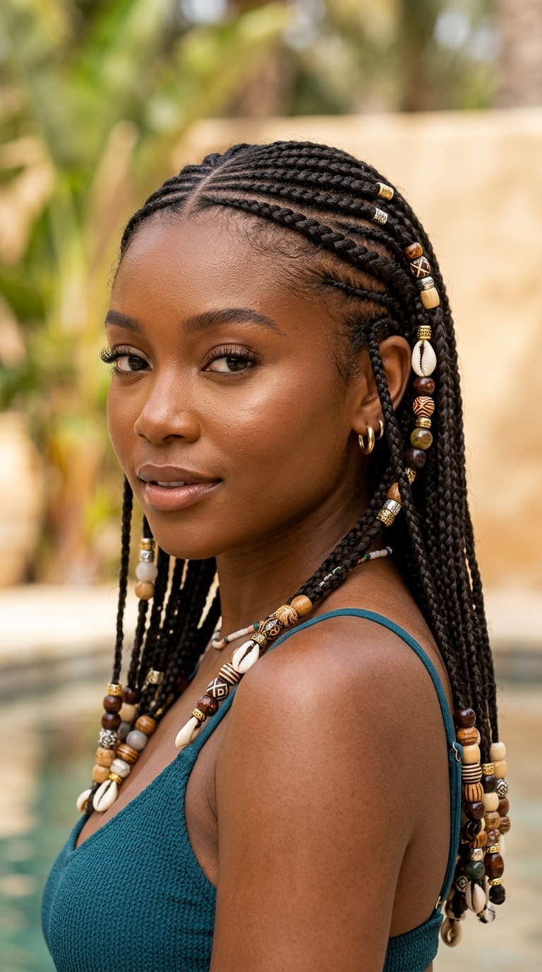 Fulani Braids with Beads