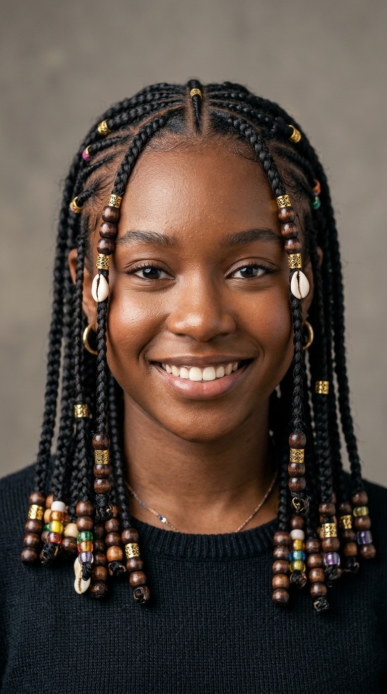 Fulani Braids with Beads
