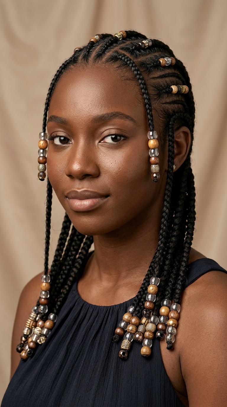 Fulani Braids with Beads