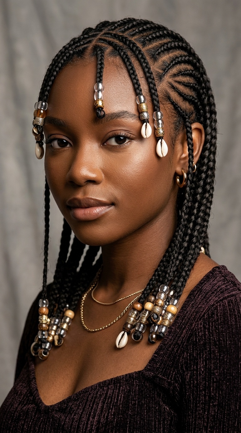Fulani Braids with Beads