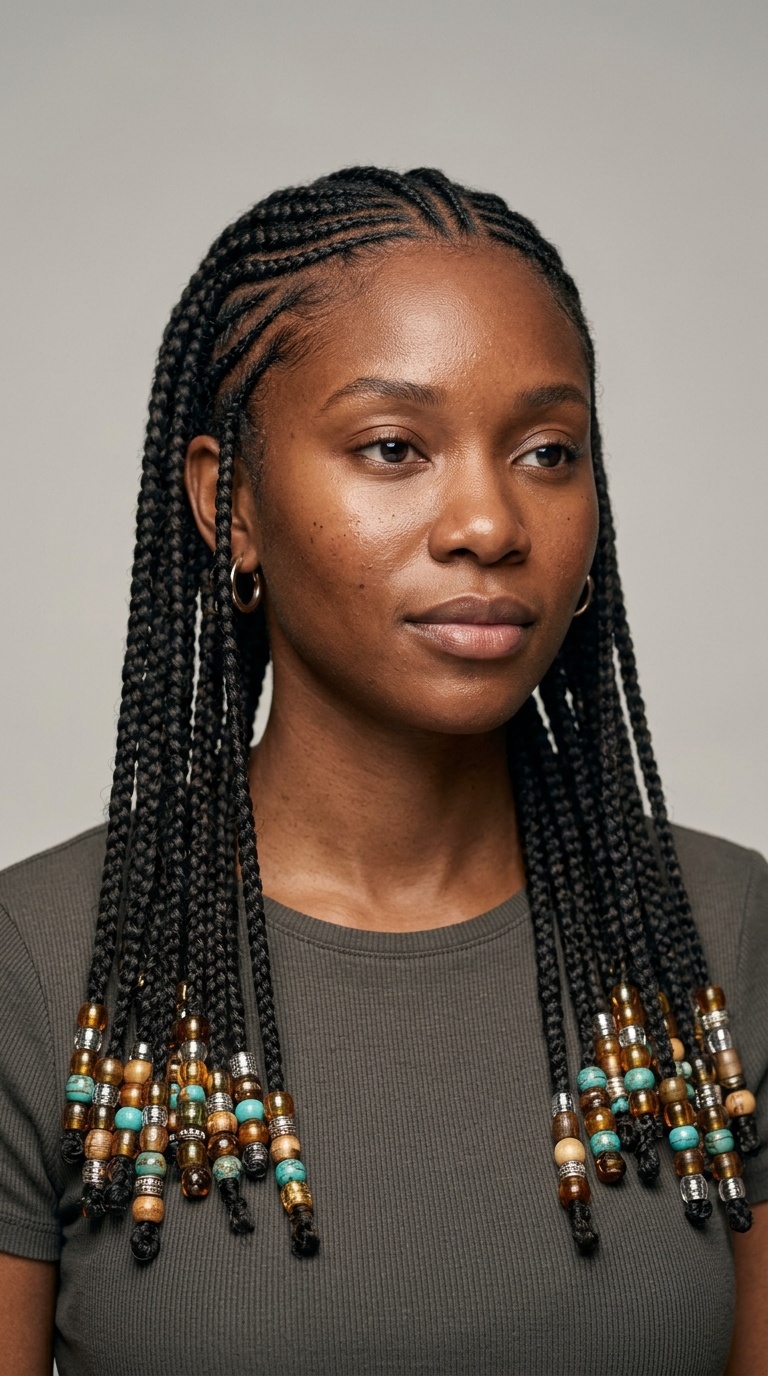 Fulani Braids with Beads