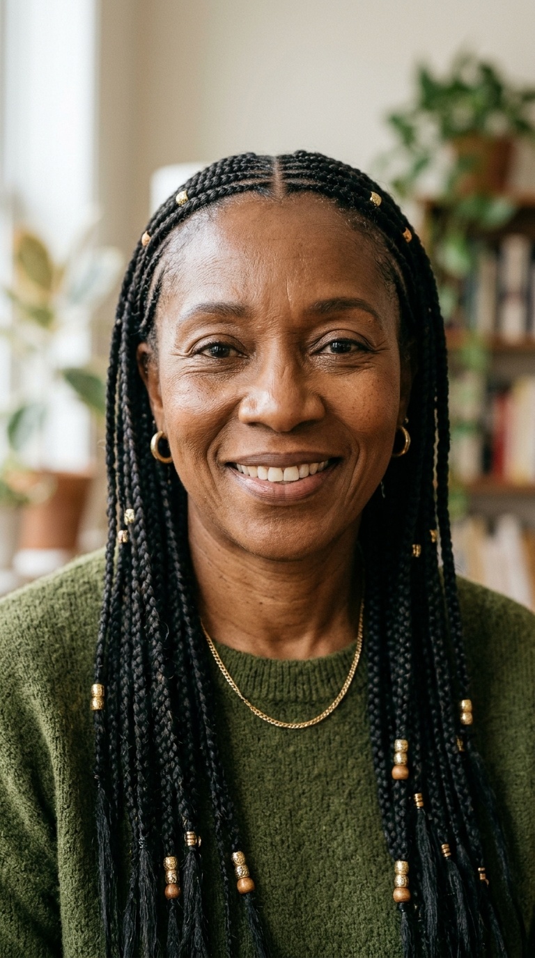 Fulani Braids with Subtle Beads