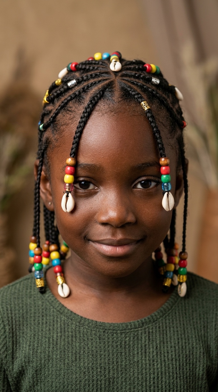 Fulani-Inspired Braids with Beads