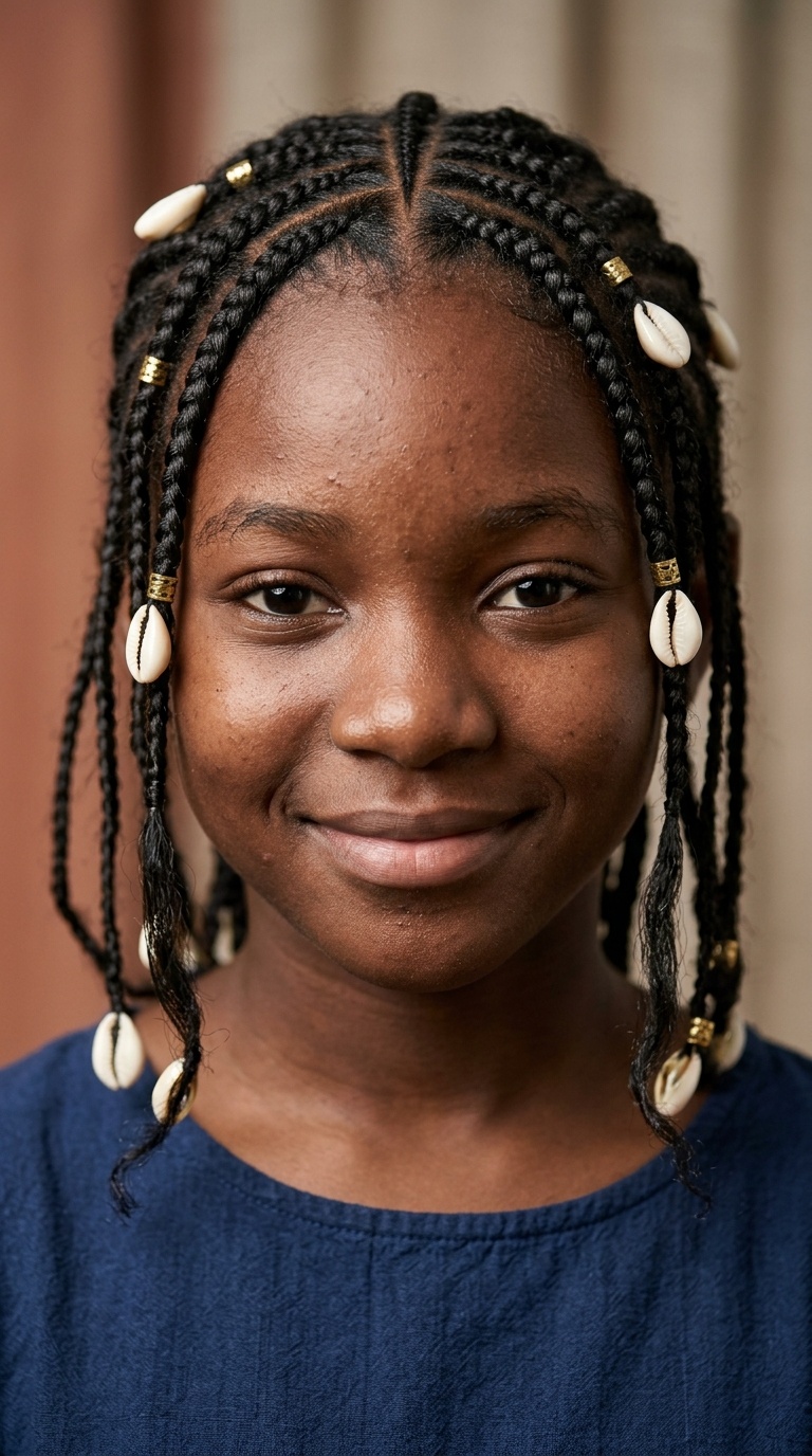 Fulani-Inspired Braids with Shells
