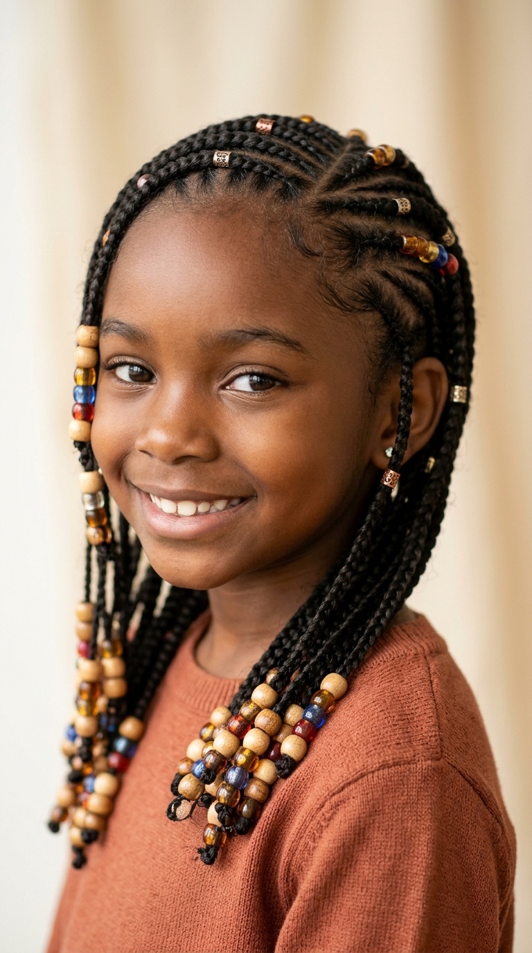 Fulani-Inspired Ghana Braids with Beads
