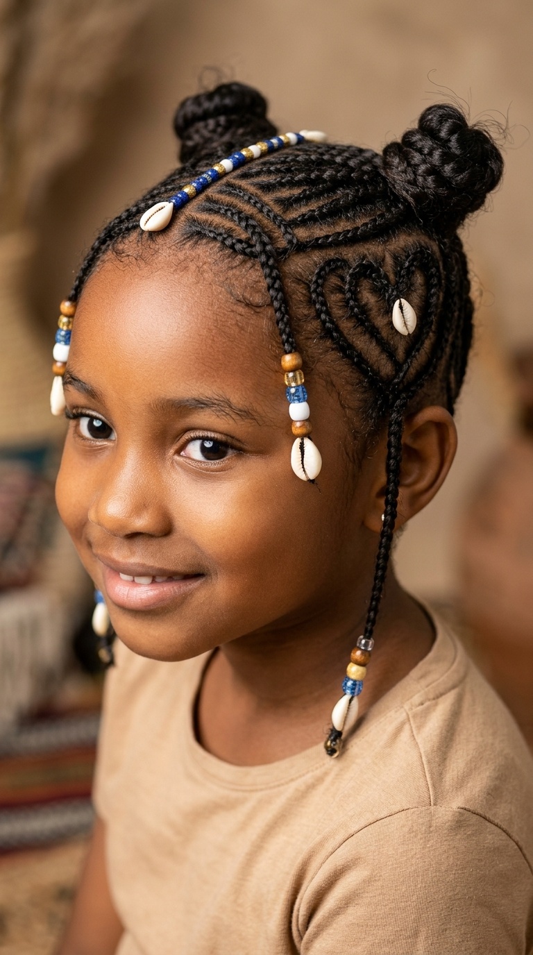 Fulani-Inspired Heart Braids