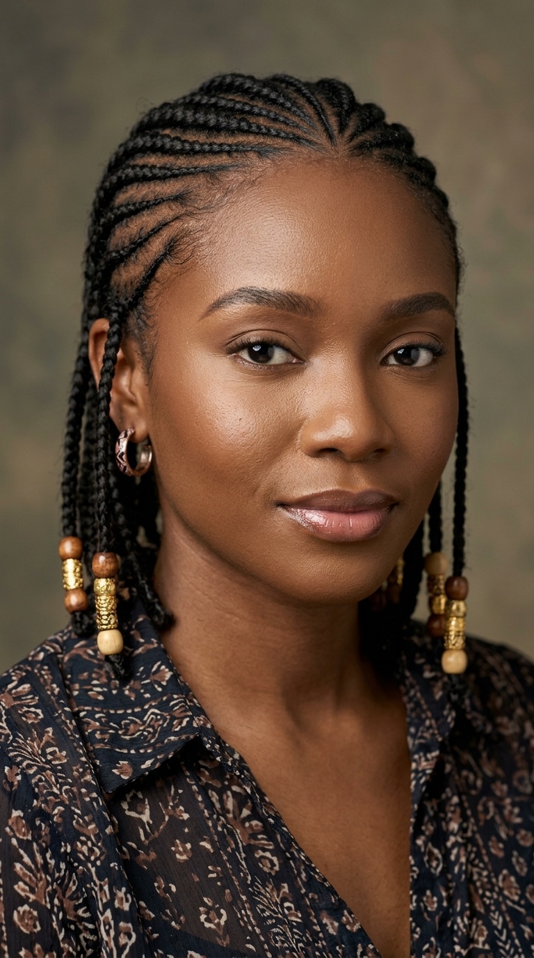 Fulani-Inspired Short Braids