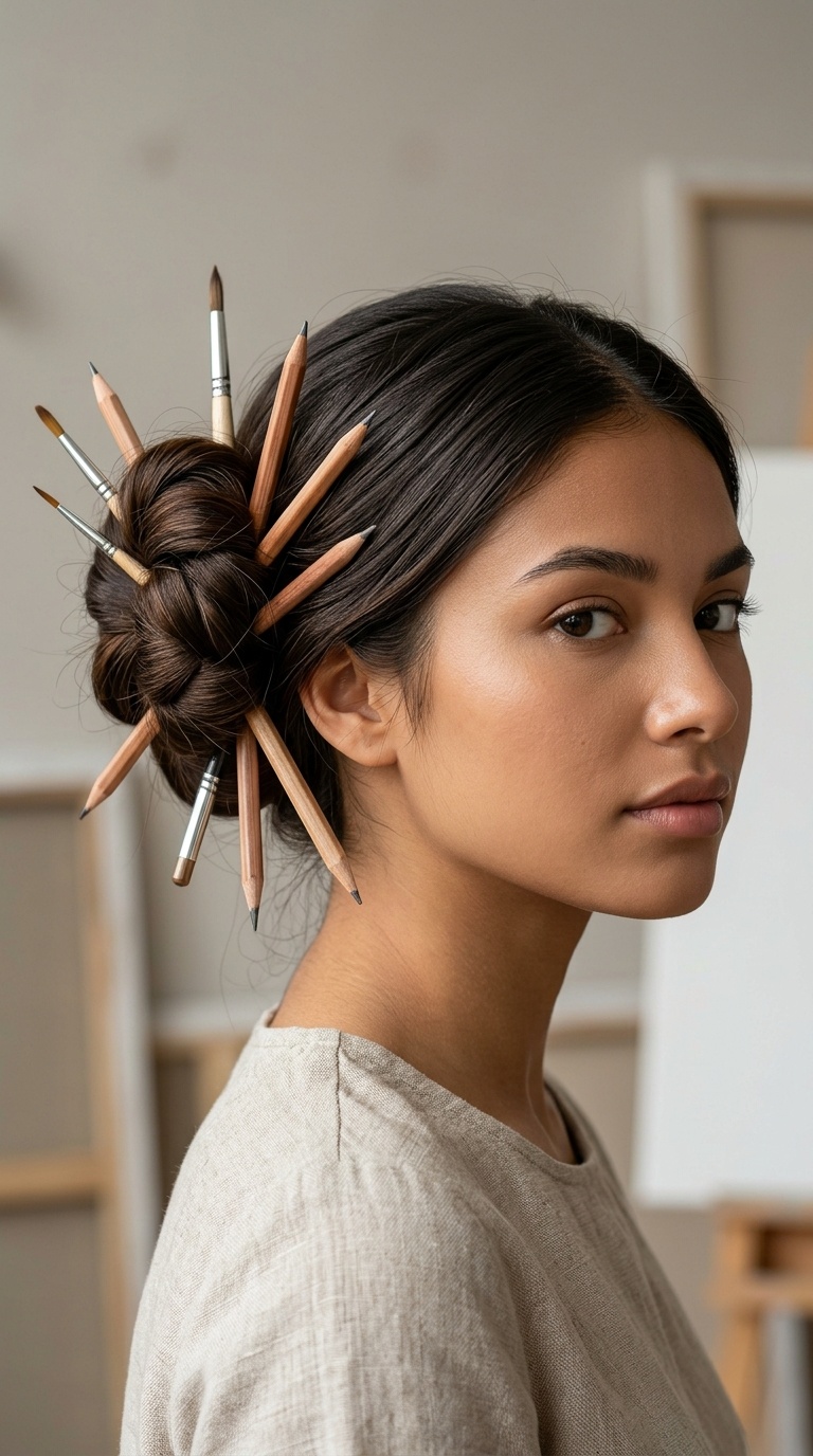 Functional Pencil Holder Chignon