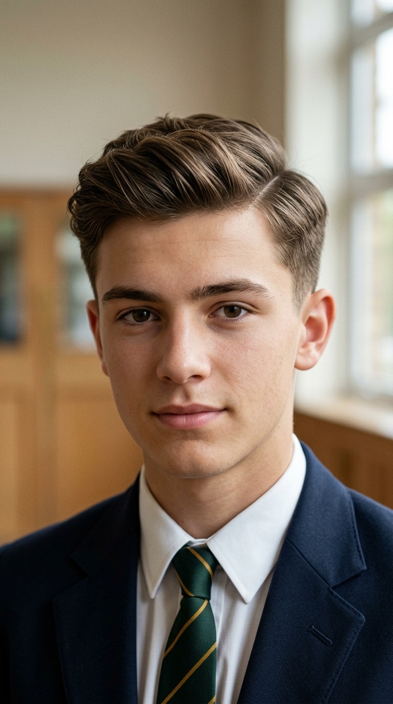 Gentle Quiff with Part