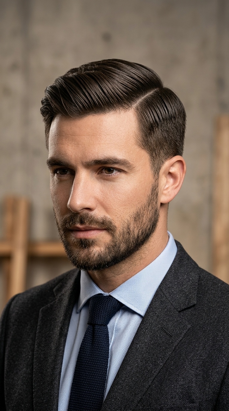 Gentleman’s Scissored Side Part
