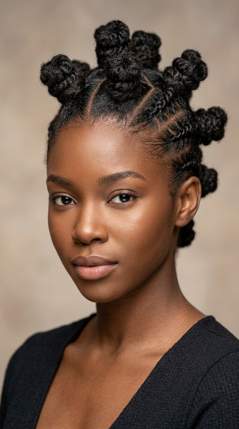 Geometric Bantu Knot Mohawk