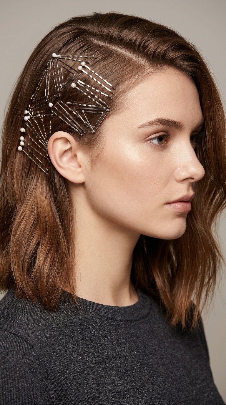 Geometric Bobby Pin Art