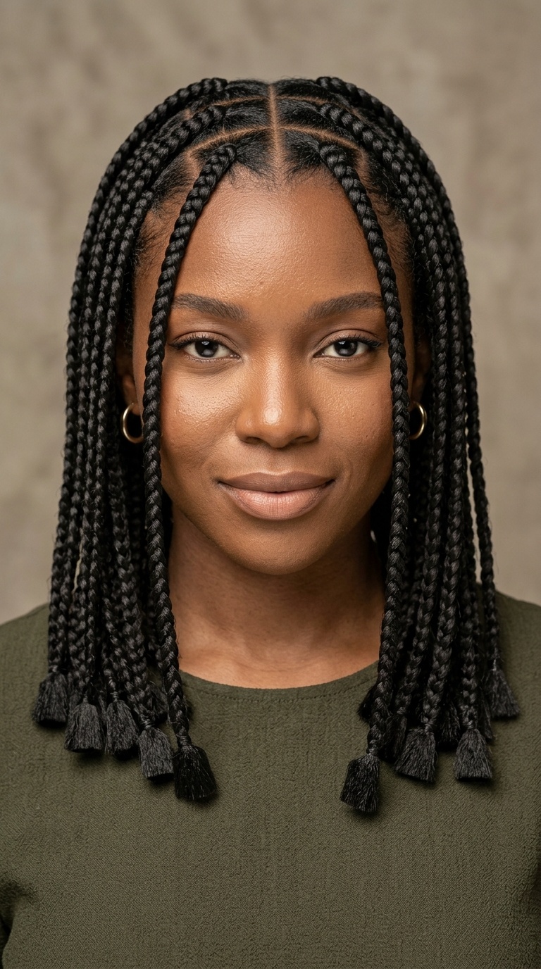 Geometric Box Braids with Square Tips