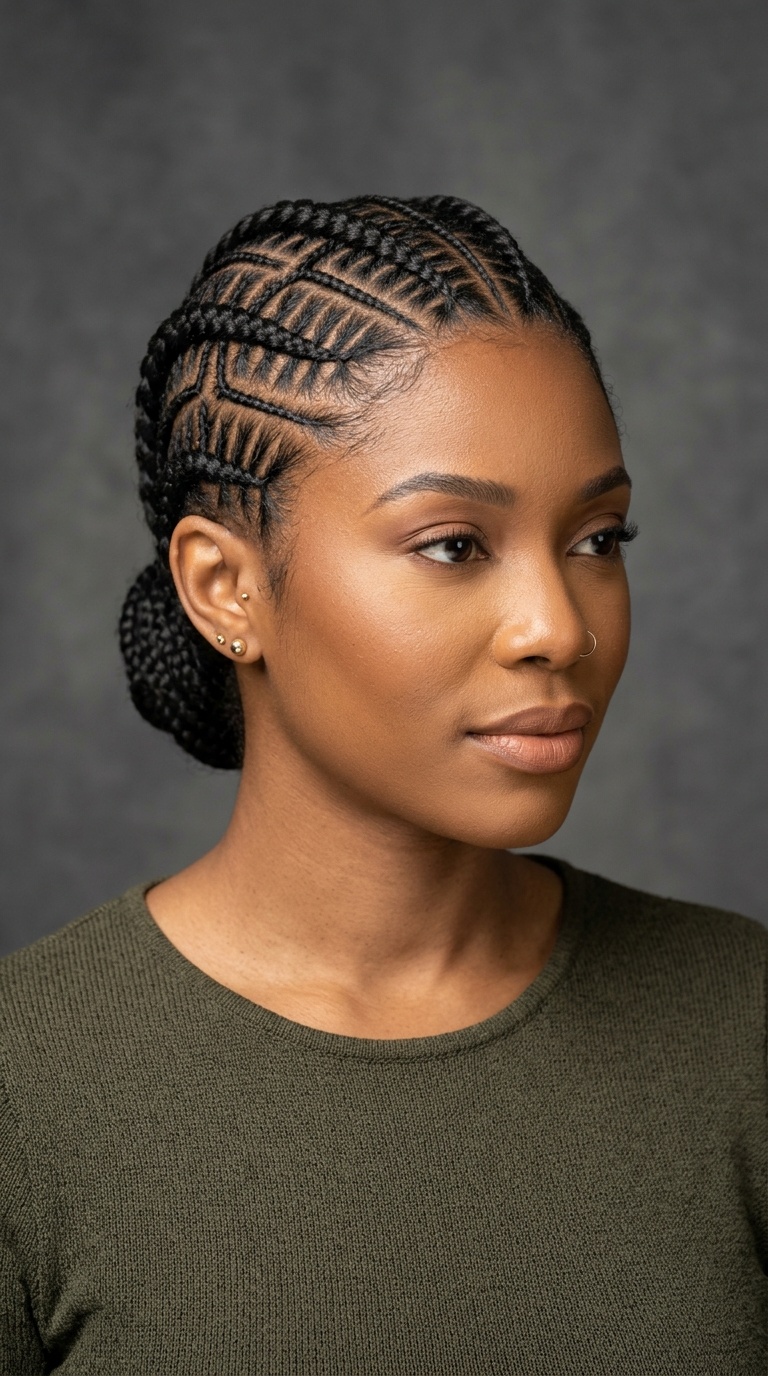 Geometric Cornrow Design