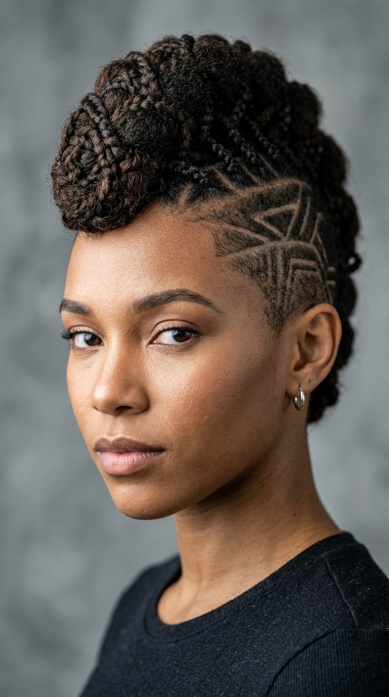 Geometric Etched Mohawk