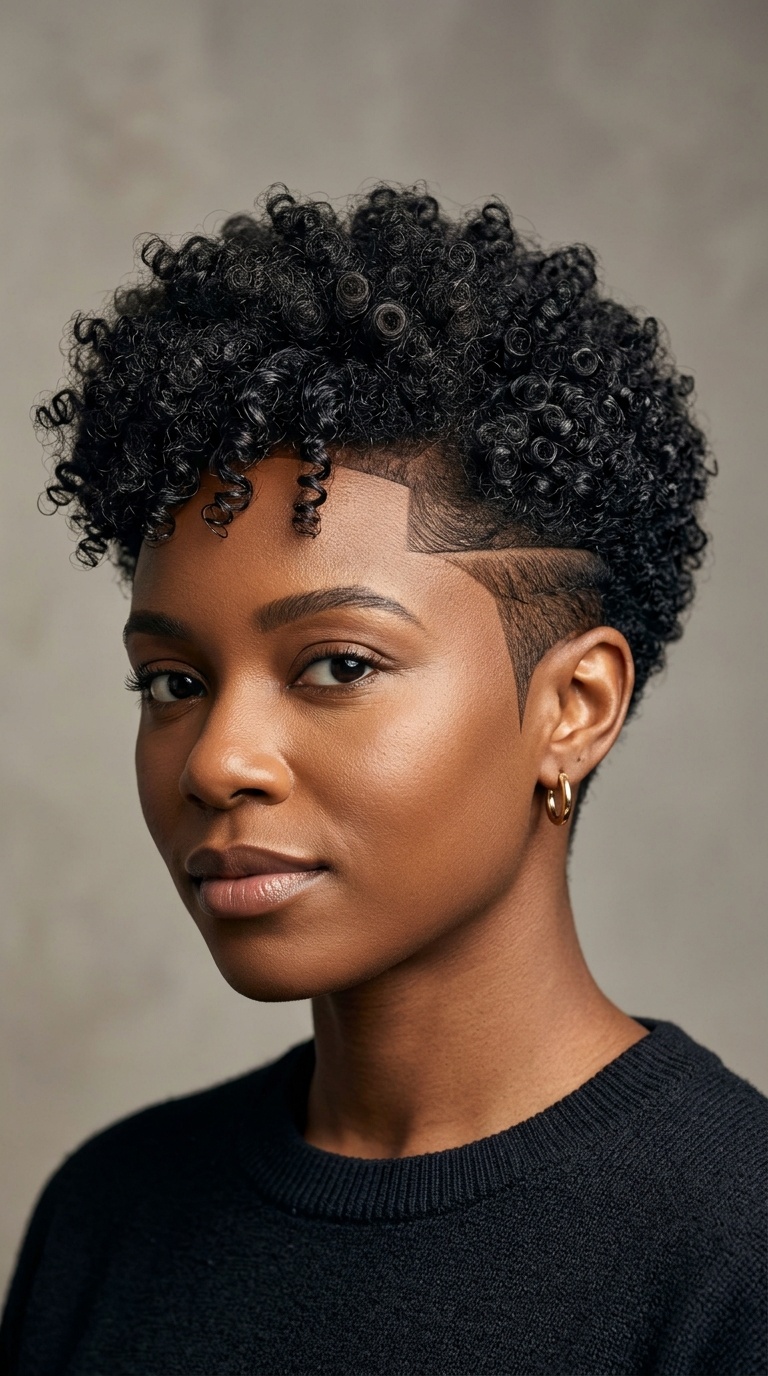 Geometric Line-Up with Curls