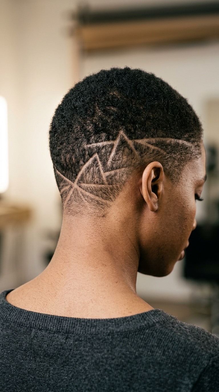 Geometric Nape Etching