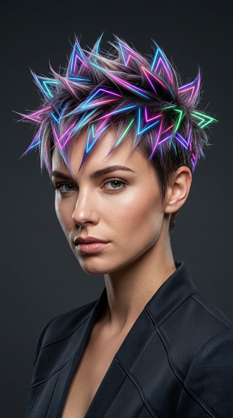 Geometric Neon Accents