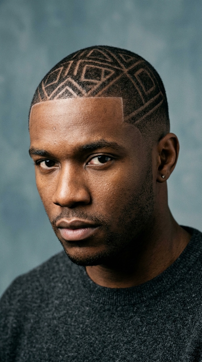 Geometric Pattern Buzz Cut