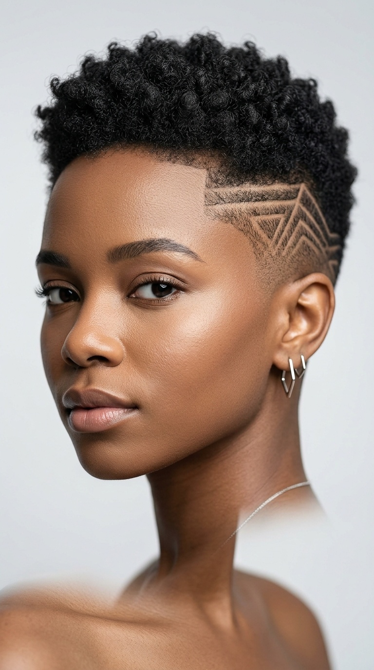 Geometric Side-Etched Fade