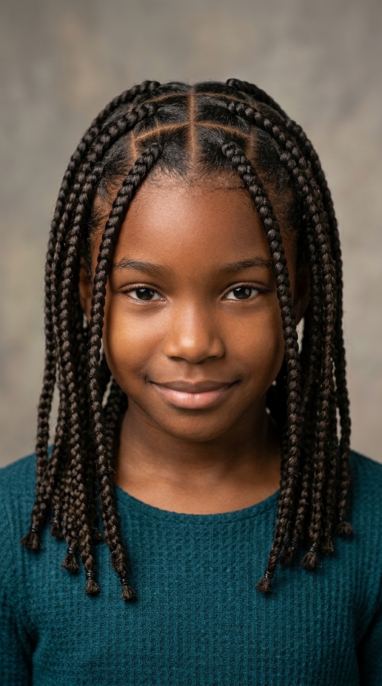 Geometric Triangle Box Braids